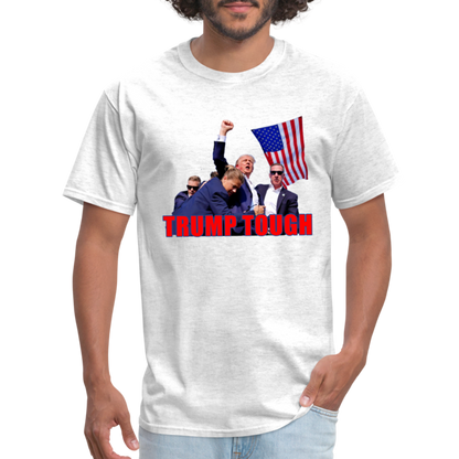 Trump Tough T-Shirt with Trump Fight Raised Fist Image - Color: white