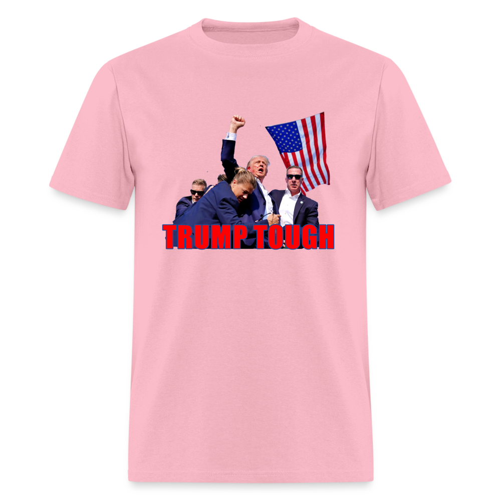 Trump Tough T-Shirt with Trump Fight Raised Fist Image - Color: white