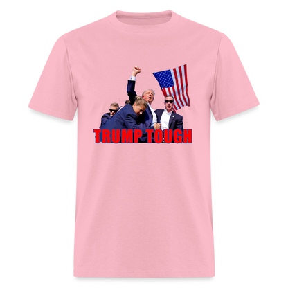 Trump Tough T-Shirt with Trump Fight Raised Fist Image - Color: white