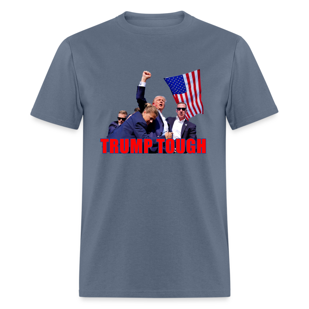 Trump Tough T-Shirt with Trump Fight Raised Fist Image - Color: white