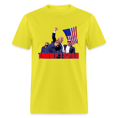 Trump Tough T-Shirt with Trump Fight Raised Fist Image - Color: white