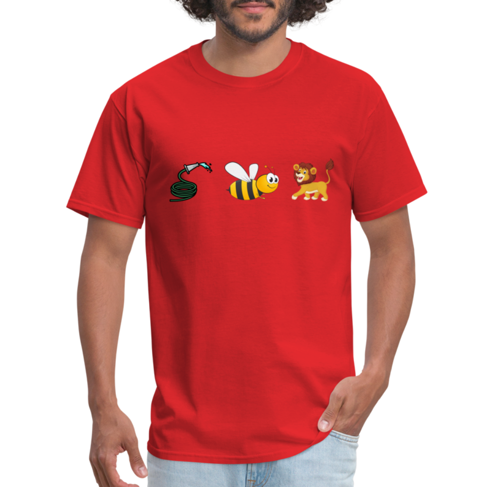 Hose Bee Lion T-Shirt (Hoes Be Lying) - Color: red