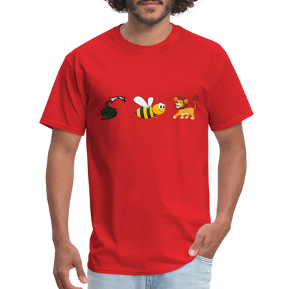 Hose Bee Lion T-Shirt (Hoes Be Lying) - Color: red