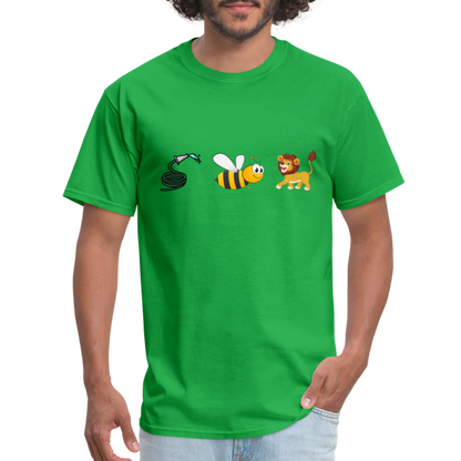 Hose Bee Lion T-Shirt (Hoes Be Lying) - Color: bright green