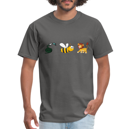 Hose Bee Lion T-Shirt (Hoes Be Lying) - Color: charcoal