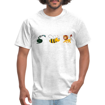 Hose Bee Lion T-Shirt (Hoes Be Lying) - Color: light heather gray