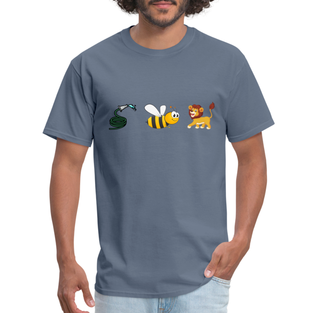 Hose Bee Lion T-Shirt (Hoes Be Lying) - Color: denim