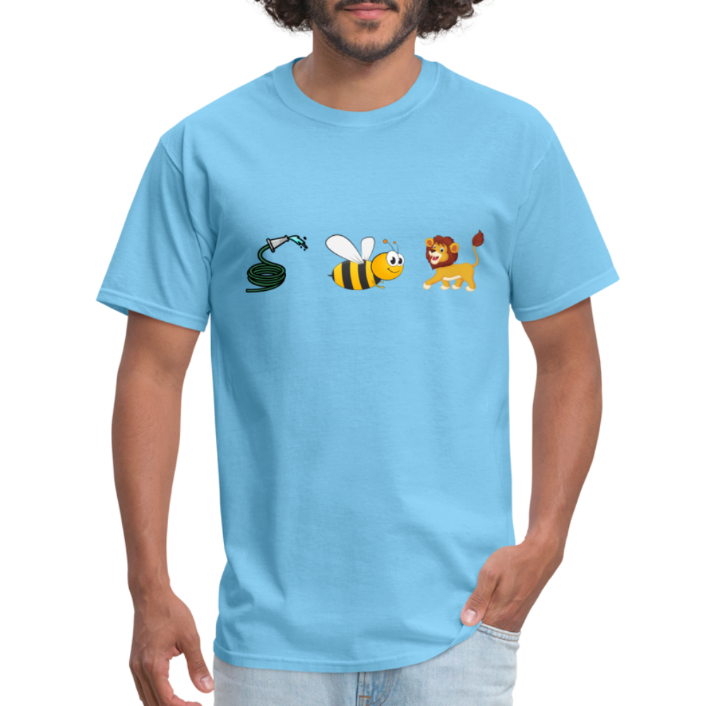 Hose Bee Lion T-Shirt (Hoes Be Lying) - Color: aquatic blue