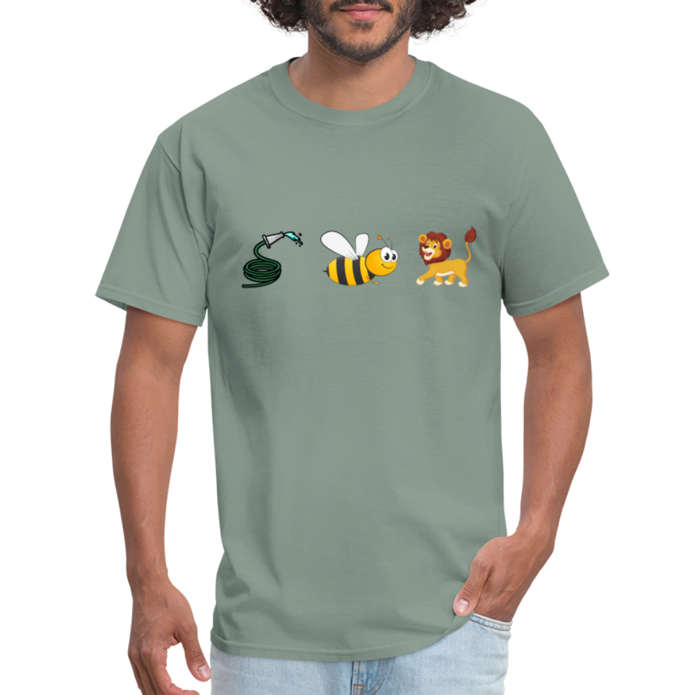 Hose Bee Lion T-Shirt (Hoes Be Lying) - Color: sage