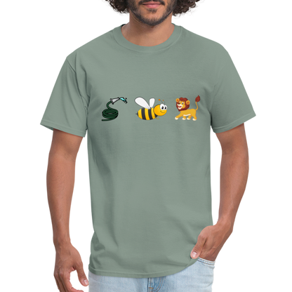 Hose Bee Lion T-Shirt (Hoes Be Lying) - Color: sage