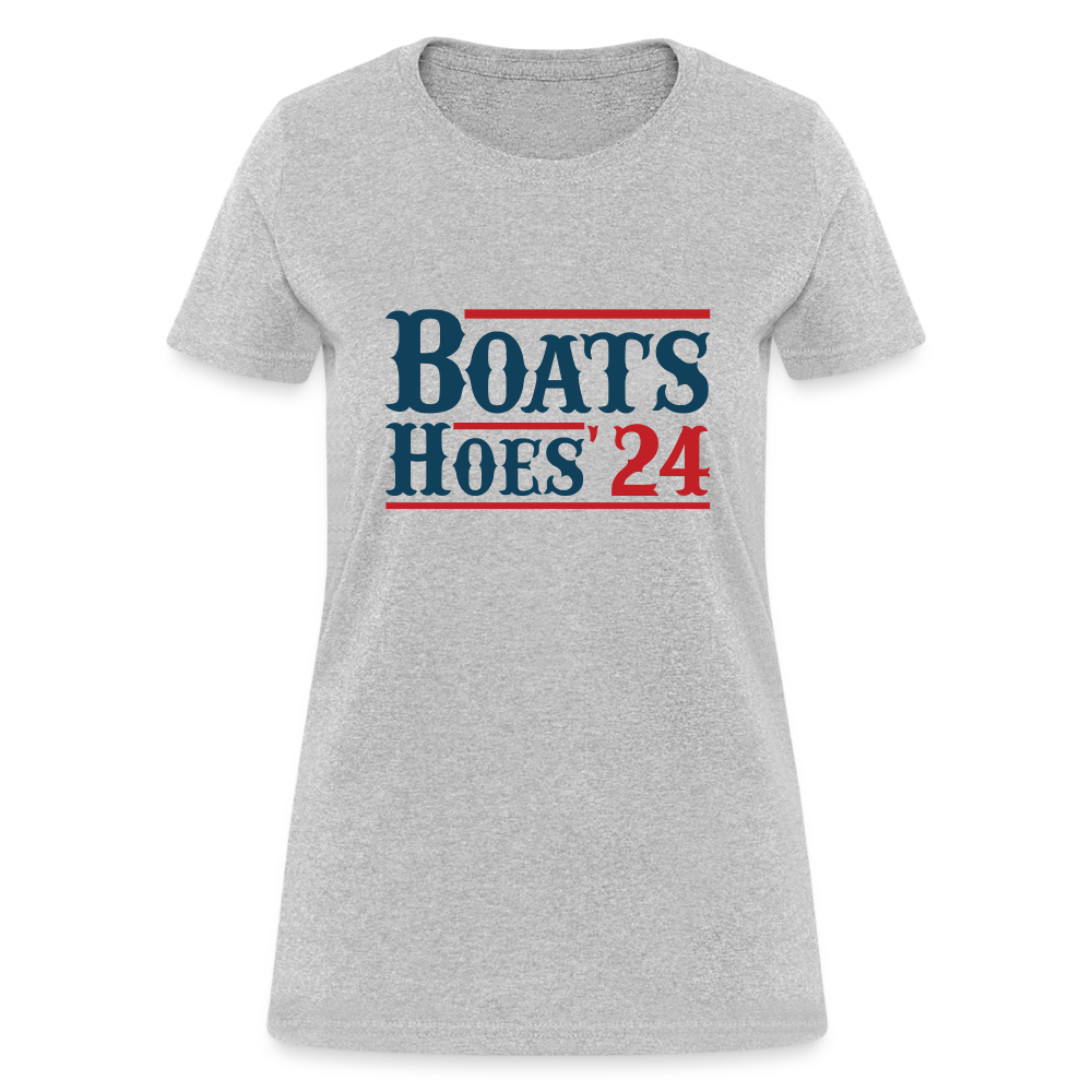 Boats and Hoes Women's Contoured T-Shirt - Color: white