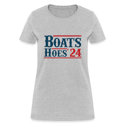 Boats and Hoes Women's Contoured T-Shirt - Color: white