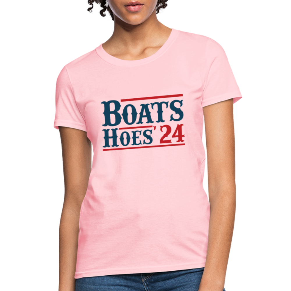 Boats and Hoes Women's Contoured T-Shirt - Color: white