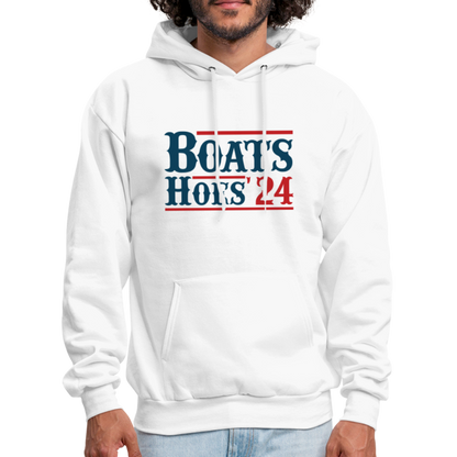 Boats and Hoes Hoodie - Color: white