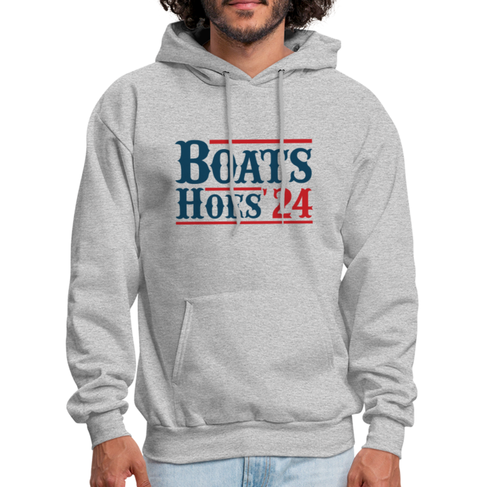 Boats and Hoes Hoodie - Color: heather gray