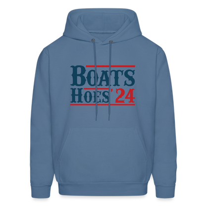 Boats and Hoes Hoodie - Color: denim blue