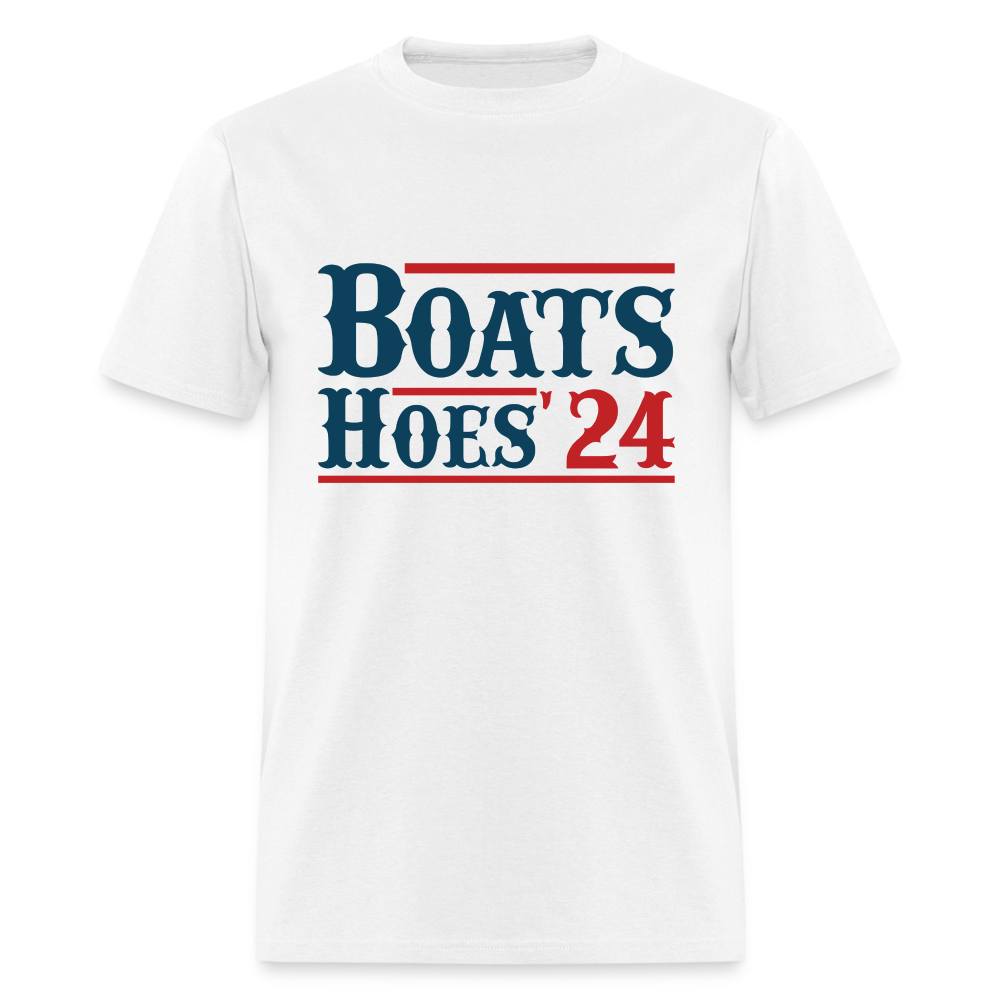 Boats and Hoes T-Shirt - Color: white