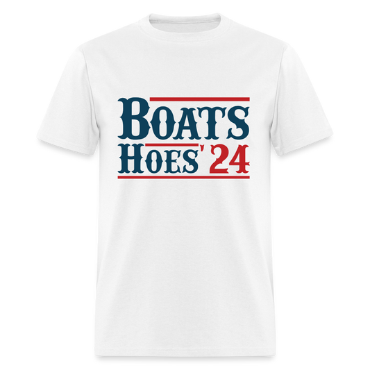 Boats and Hoes T-Shirt - Color: white