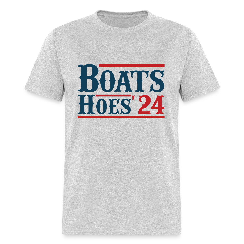 Boats and Hoes T-Shirt - Color: heather gray