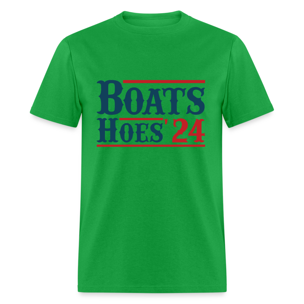 Boats and Hoes T-Shirt - Color: bright green