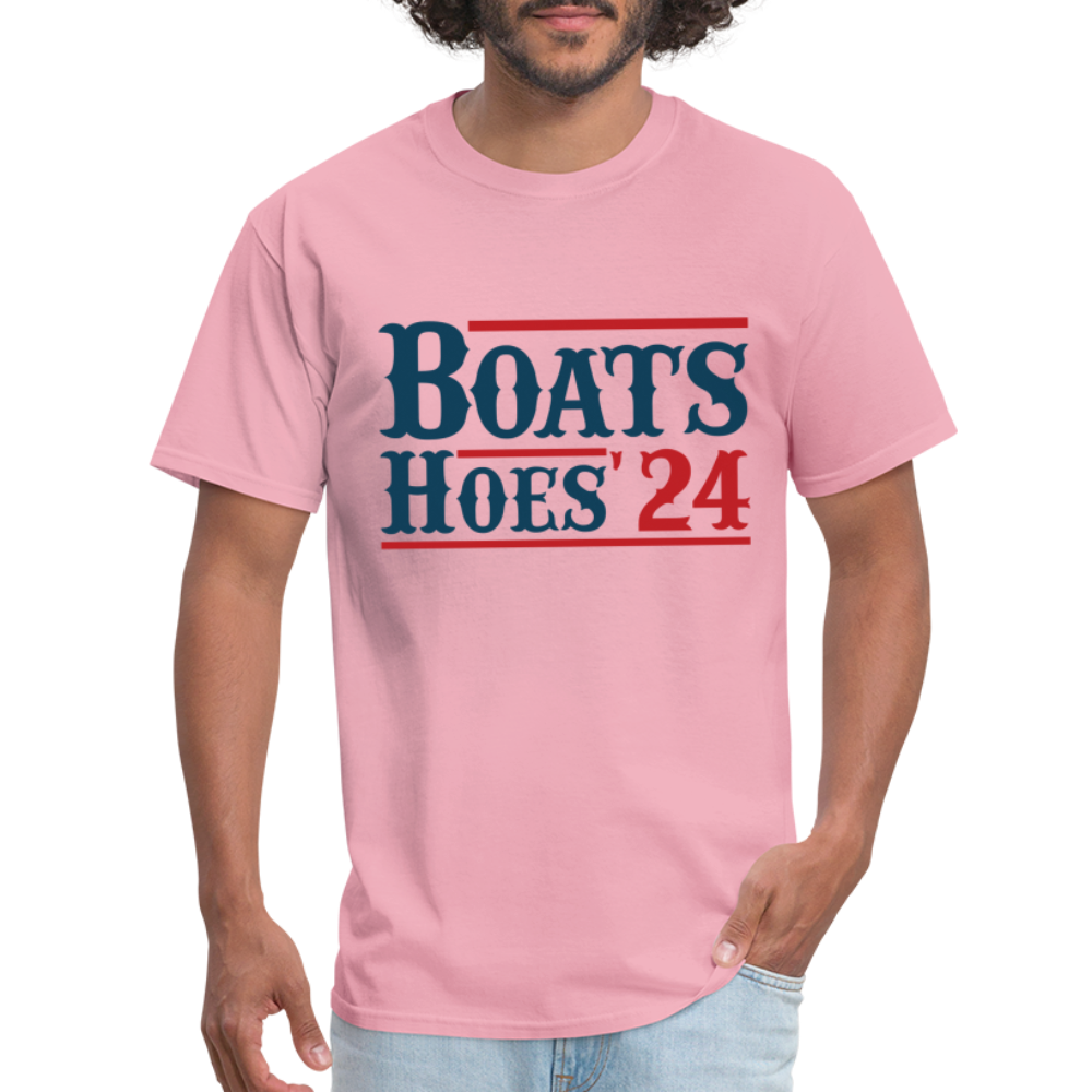 Boats and Hoes T-Shirt - Color: pink