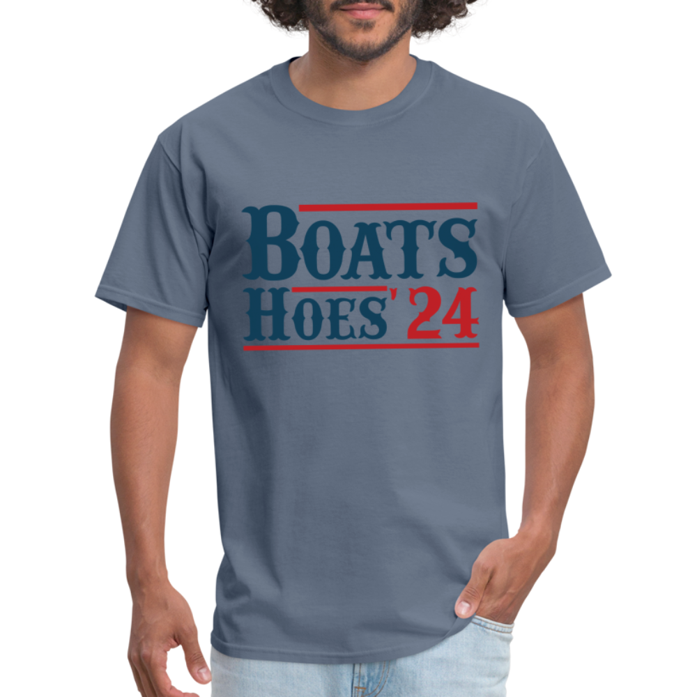 Boats and Hoes T-Shirt - Color: denim