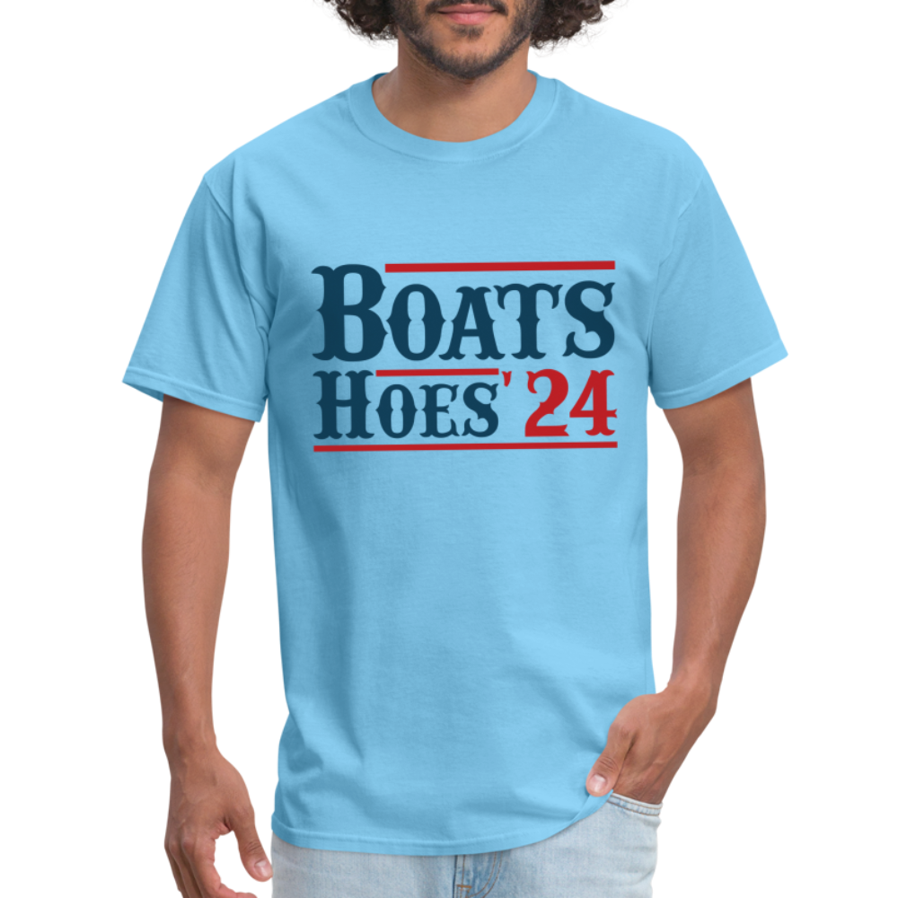 Boats and Hoes T-Shirt - Color: white