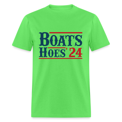 Boats and Hoes T-Shirt - Color: kiwi