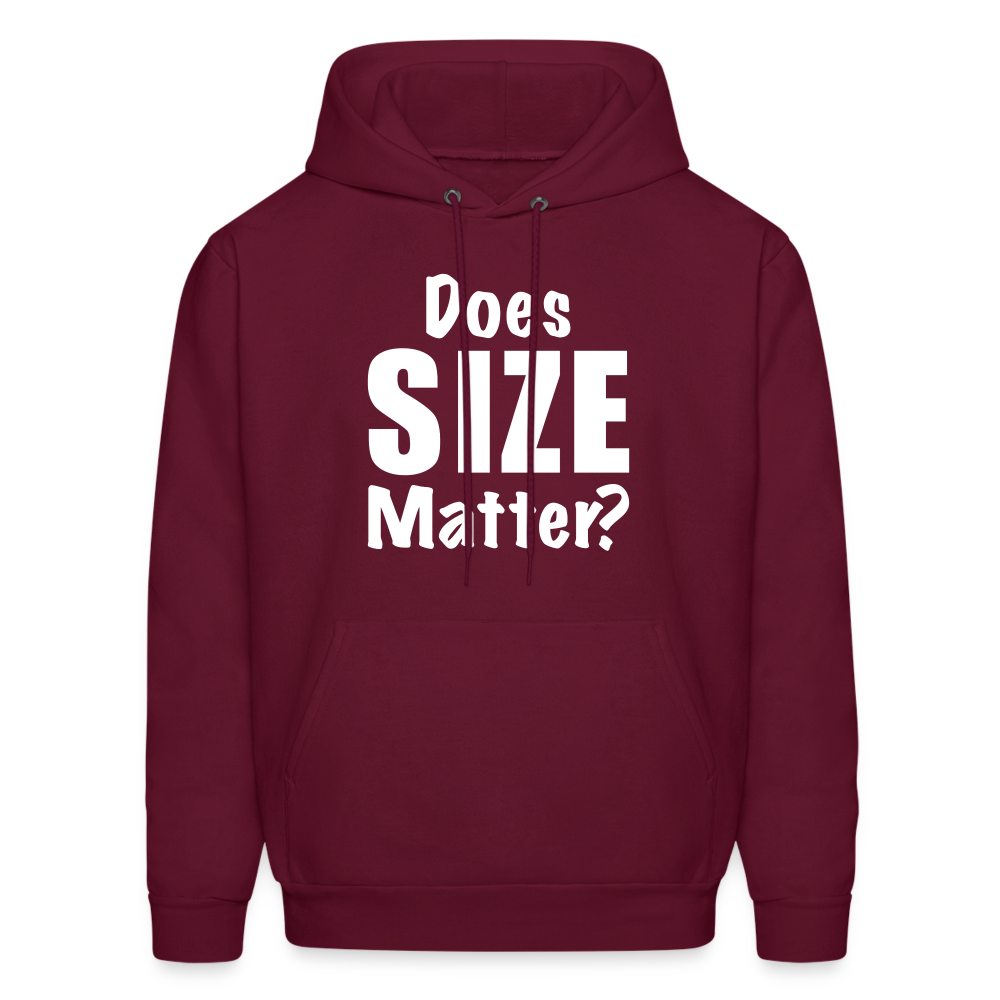 Does Size Matter Hoodie - burgundy