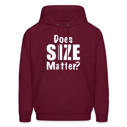 Does Size Matter Hoodie - burgundy