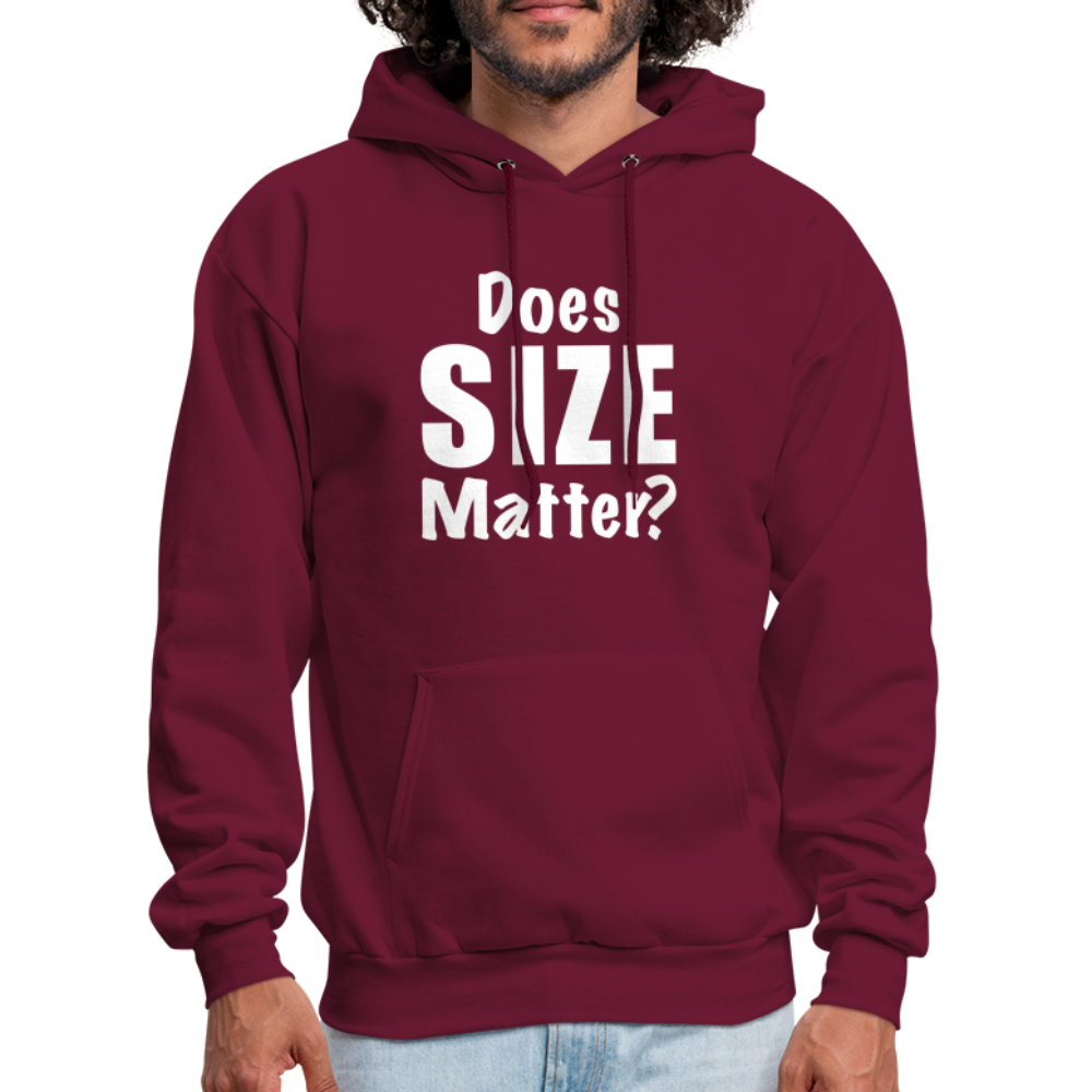 Does Size Matter Hoodie - burgundy