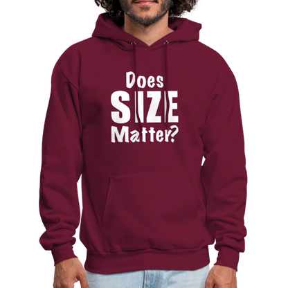 Does Size Matter Hoodie - burgundy