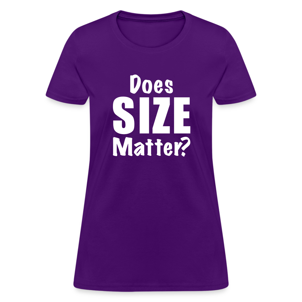 Does Size Matter Women's T-Shirt - purple