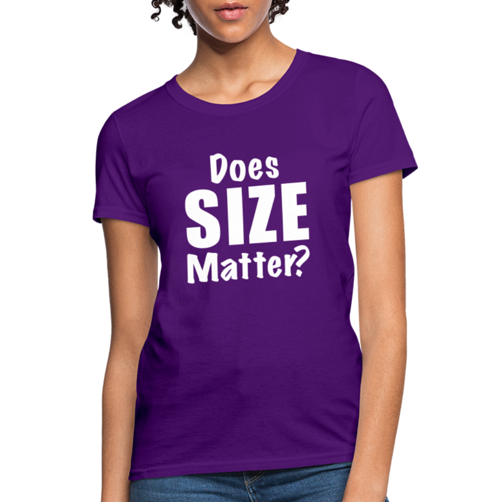 Does Size Matter Women's T-Shirt - purple