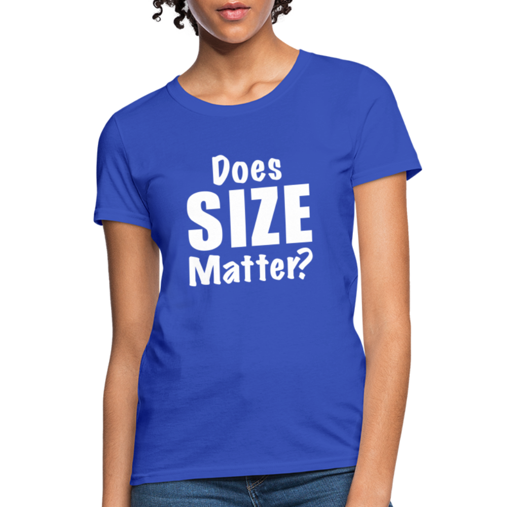 Does Size Matter Women's T-Shirt - royal blue