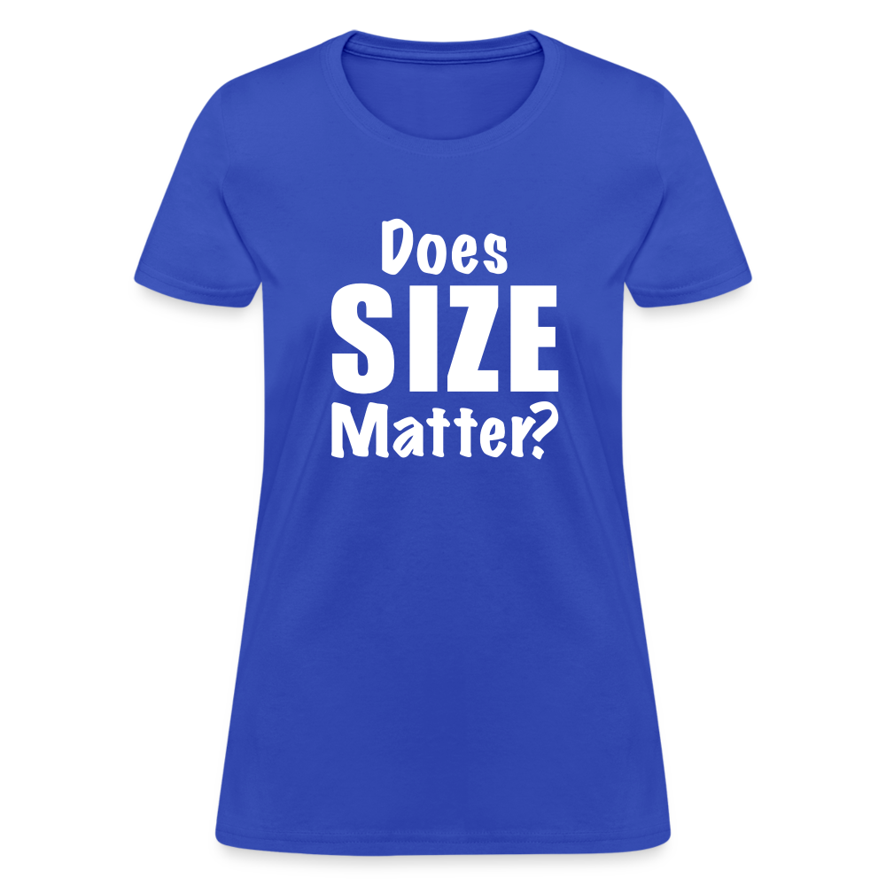 Does Size Matter Women's T-Shirt - royal blue