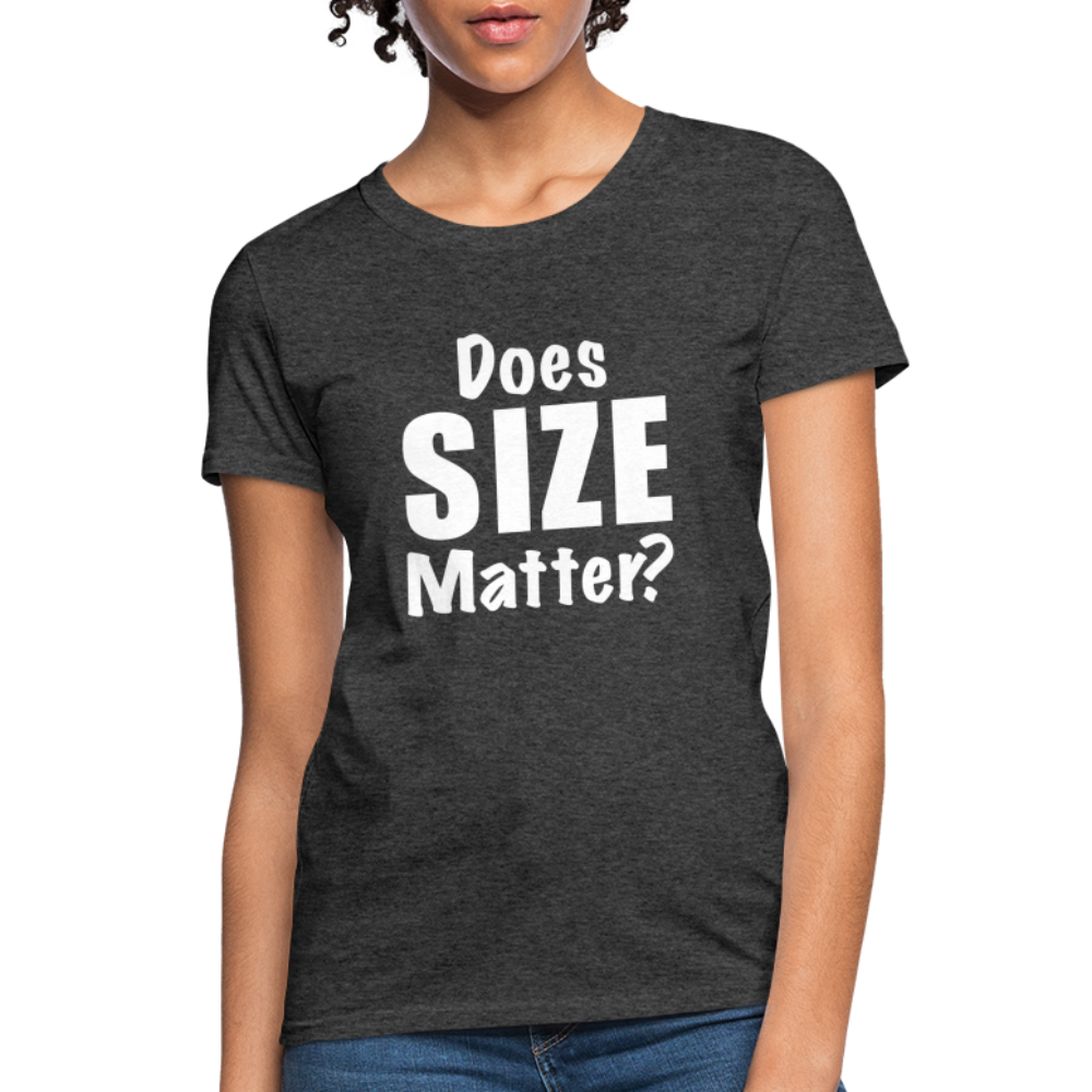 Does Size Matter Women's T-Shirt - heather black