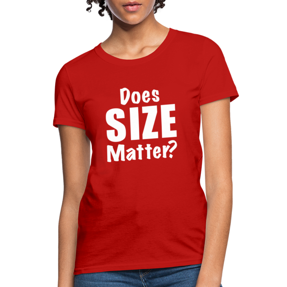 Does Size Matter Women's T-Shirt - red