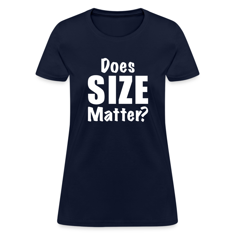 Does Size Matter Women's T-Shirt - navy