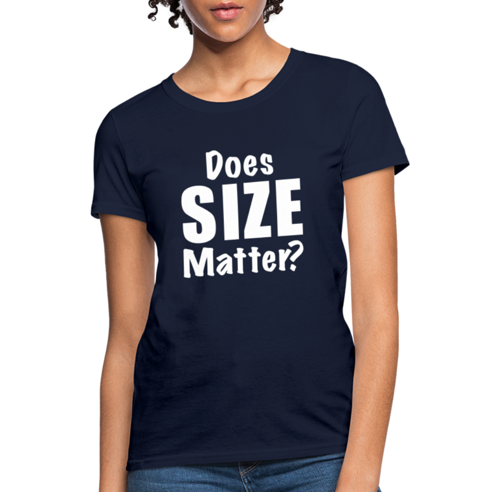 Does Size Matter Women's T-Shirt - navy