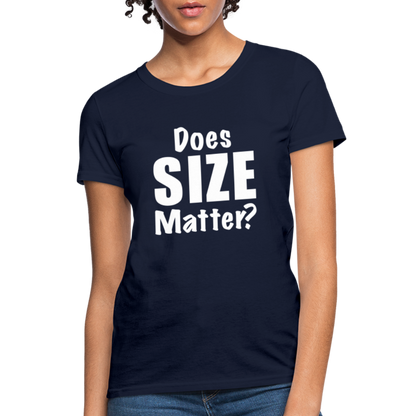 Does Size Matter Women's T-Shirt - navy