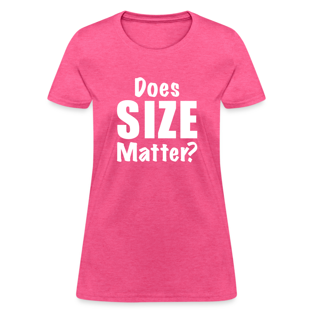 Does Size Matter Women's T-Shirt - heather pink