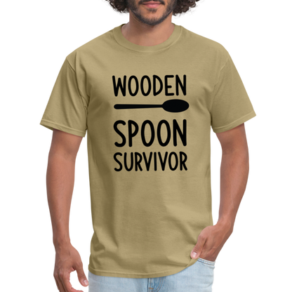 wooden Spoon Survivor T-Shirt - Color: khaki