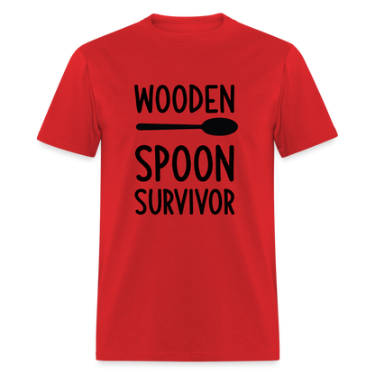 wooden Spoon Survivor T-Shirt - Color: red