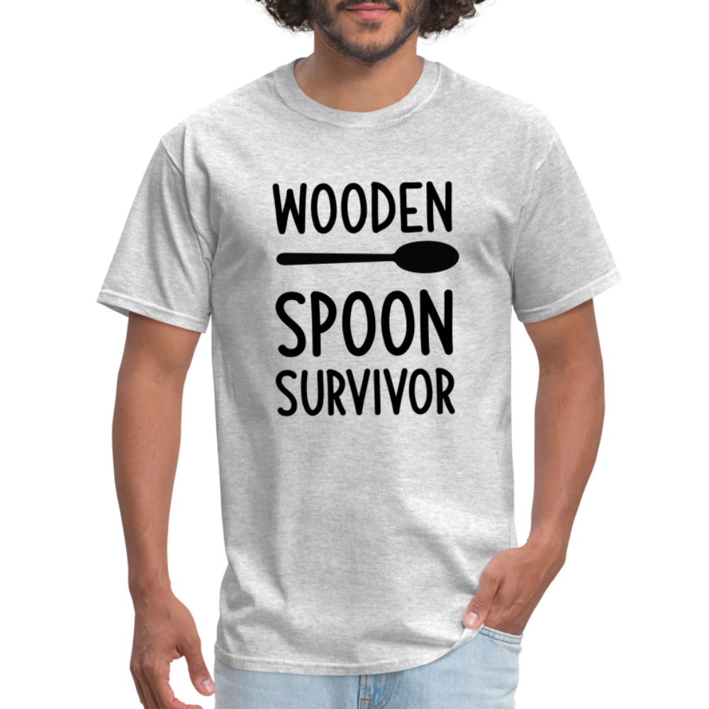 wooden Spoon Survivor T-Shirt - Color: heather gray