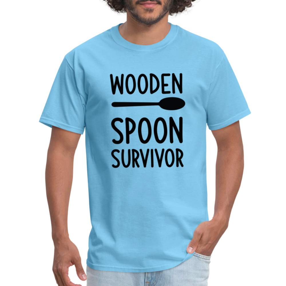 wooden Spoon Survivor T-Shirt - Color: aquatic blue