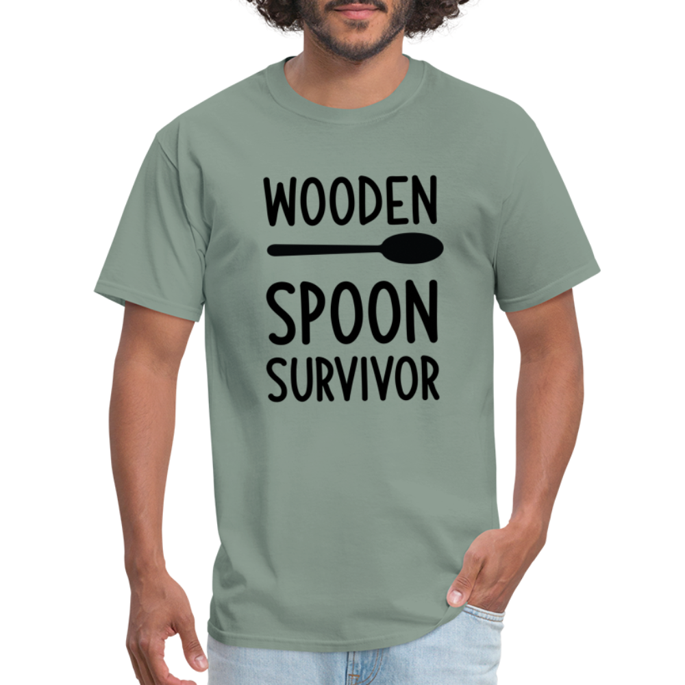 wooden Spoon Survivor T-Shirt - Color: sage