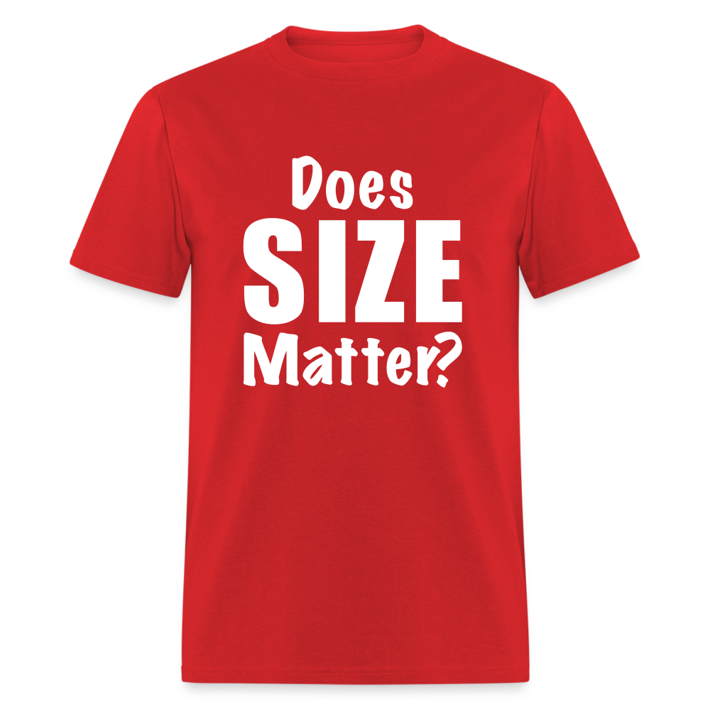 Does Size Matter T-Shirt - Color: red