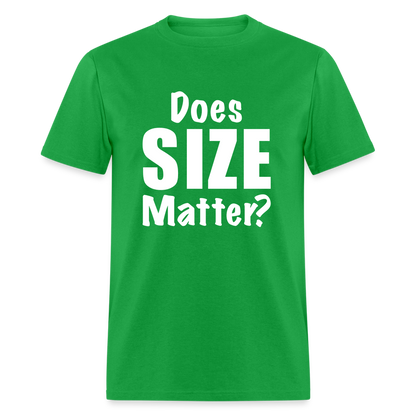 Does Size Matter T-Shirt - Color: bright green