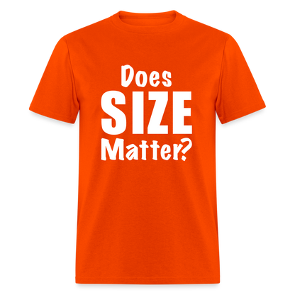 Does Size Matter T-Shirt - Color: orange